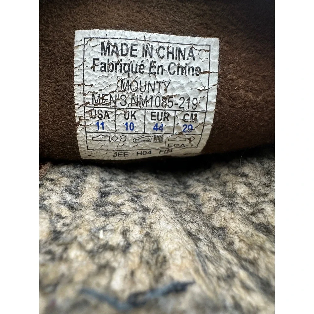 Sorel Mounty Brown Leather Insulated Snow Duck‎ Boots NM1085-219 Mens Sz 11 Vtg